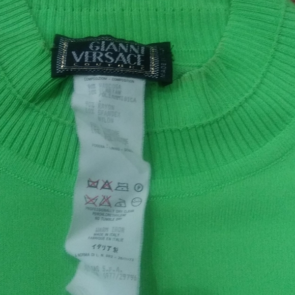 Gianni Versace lime color top - Picture 2 of 6
